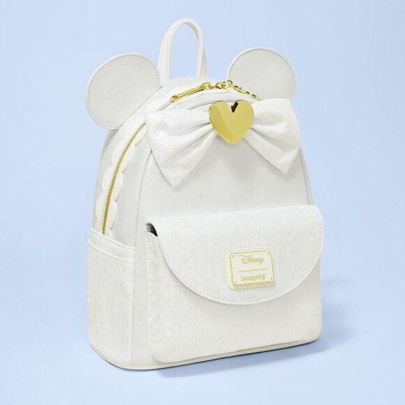 Disney Loungefly Minnie Mouse Wedding Mini Backpack - Picture 1 of 10